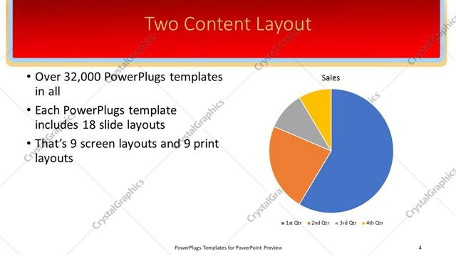 Two Content presentation slide layout