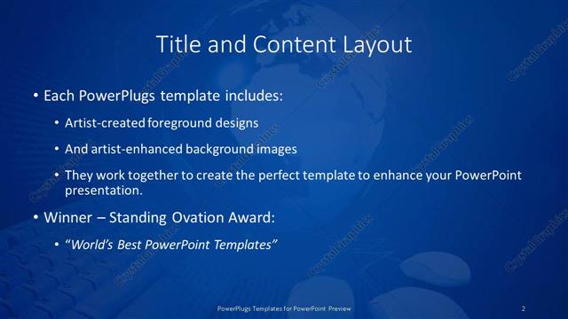 Title and Content presentation slide layout