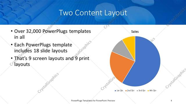 Two Content presentation slide layout