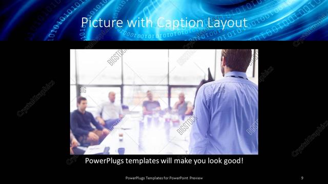 Picture with Caption presentation slide layout