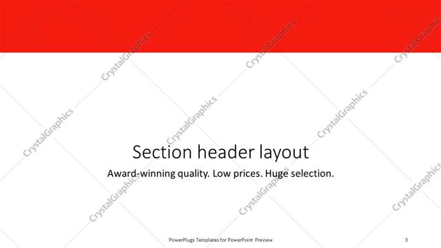 Section Header presentation slide layout