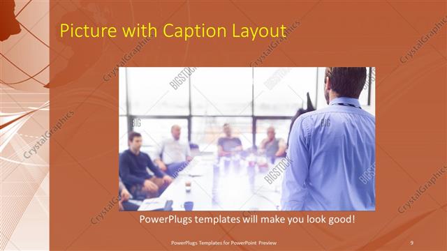Picture with Caption presentation slide layout