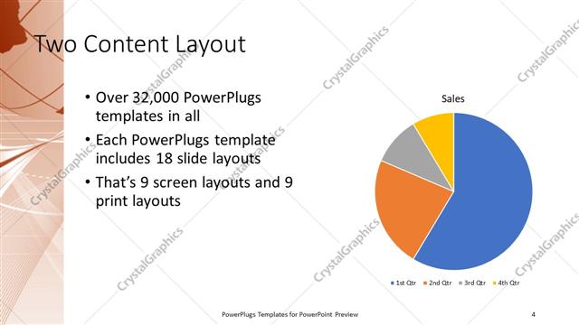 Two Content presentation slide layout