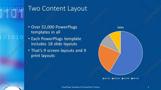 Two Content presentation slide layout