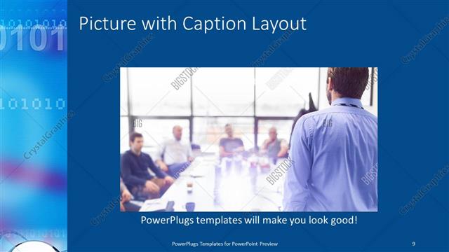 Picture with Caption presentation slide layout