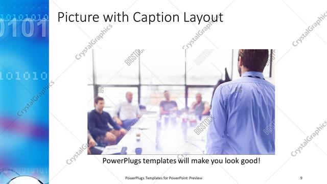 Picture with Caption presentation slide layout