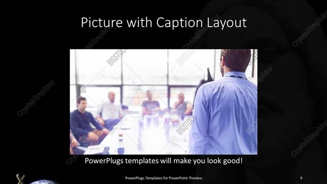 Picture with Caption presentation slide layout