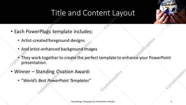 Title and Content presentation slide layout