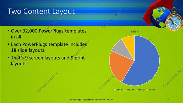 Two Content presentation slide layout