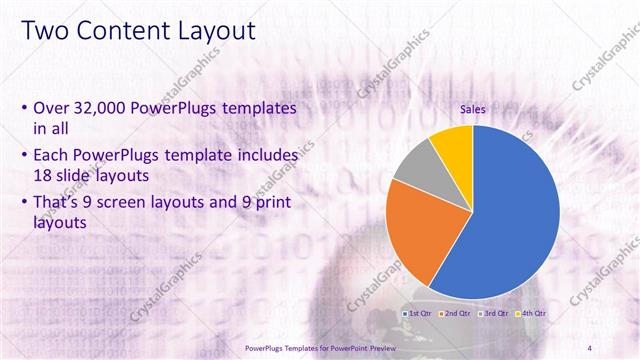 Two Content presentation slide layout