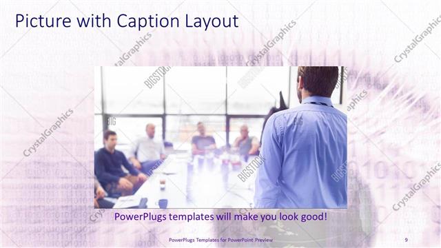 Picture with Caption presentation slide layout