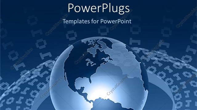  Presentation with numbers - A globe with binary numbers in the background