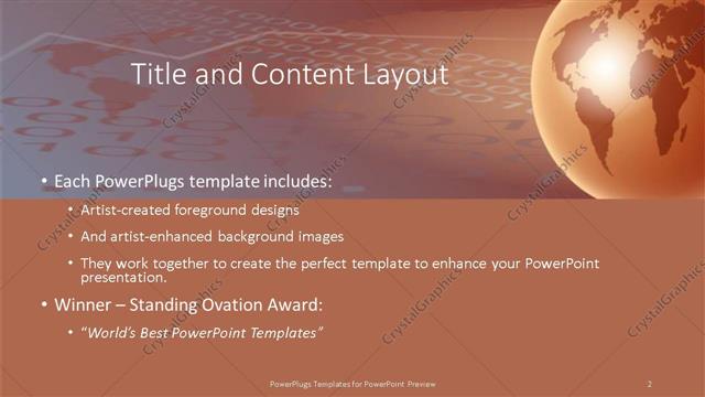 Title and Content presentation slide layout
