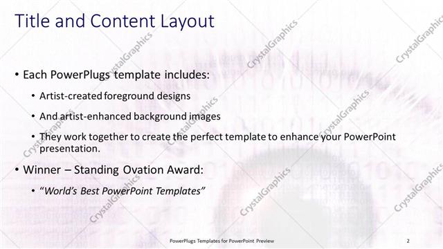 Title and Content presentation slide layout