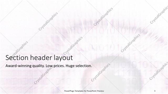 Section Header presentation slide layout