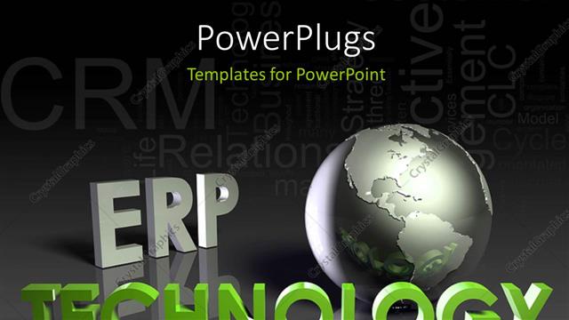  Presentation with erp technology - A globe with a black background