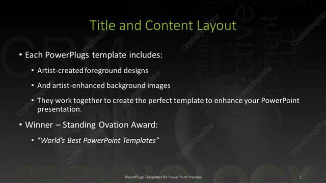 Title and Content presentation slide layout