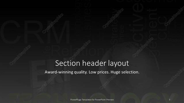 Section Header presentation slide layout