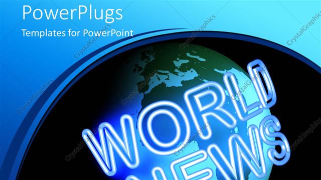  Presentation with news - A globe with blackish background and place for text