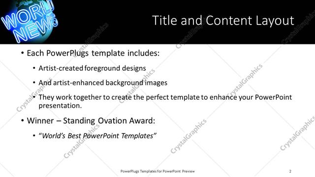 Title and Content presentation slide layout