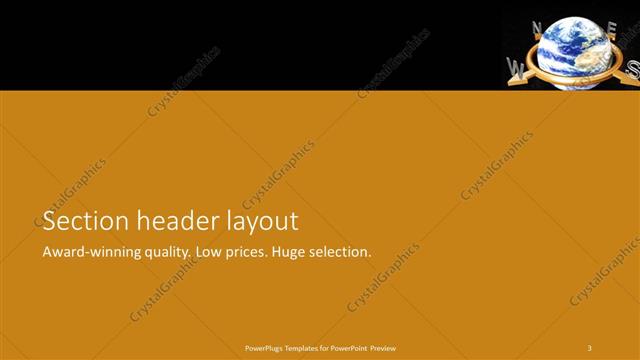 Section Header presentation slide layout
