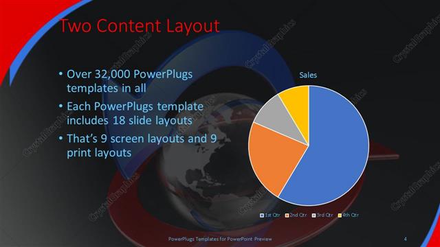 Two Content presentation slide layout