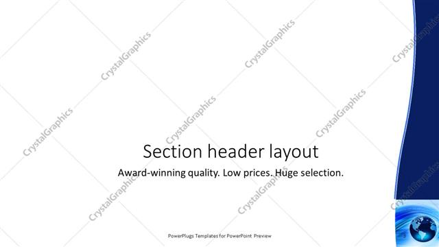 Section Header presentation slide layout