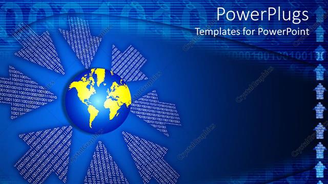  Presentation with binary - A globe with a bluish background