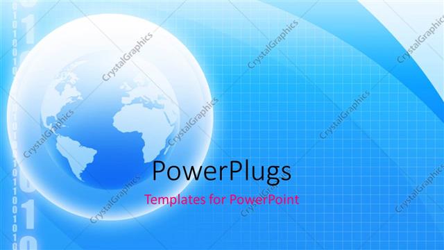  Presentation with tech - A globe with a bluish background and place for text