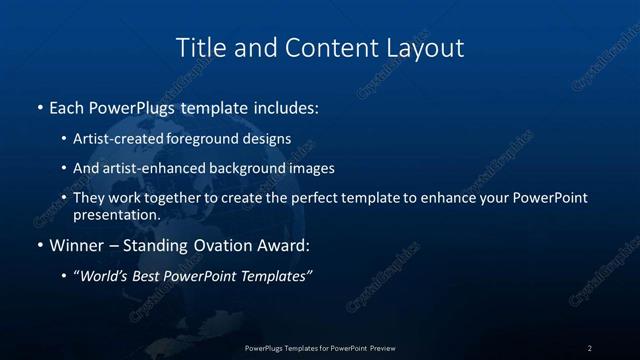 Title and Content presentation slide layout