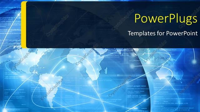  Presentation with best - The globe with bluish background and place for text