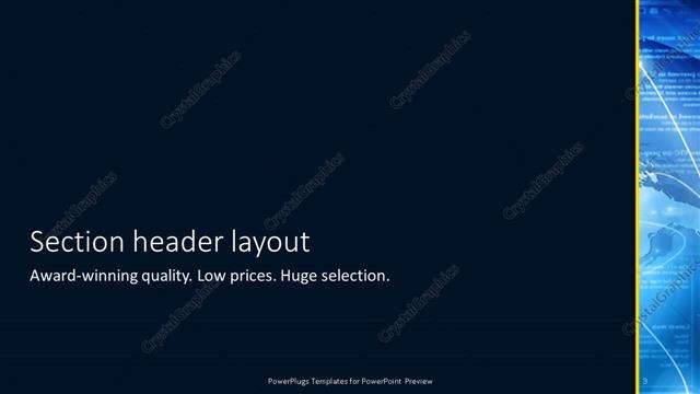 Section Header presentation slide layout