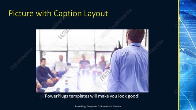 Picture with Caption presentation slide layout