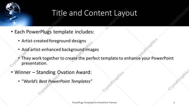Title and Content presentation slide layout
