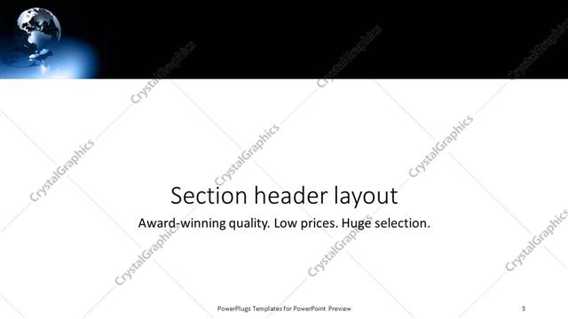 Section Header presentation slide layout