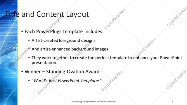 Title and Content presentation slide layout