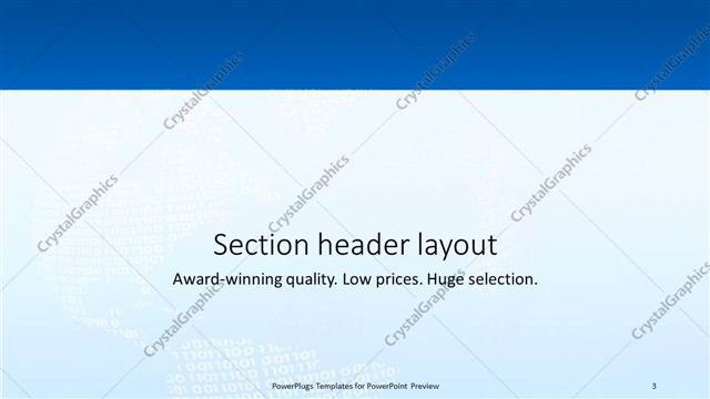 Section Header presentation slide layout