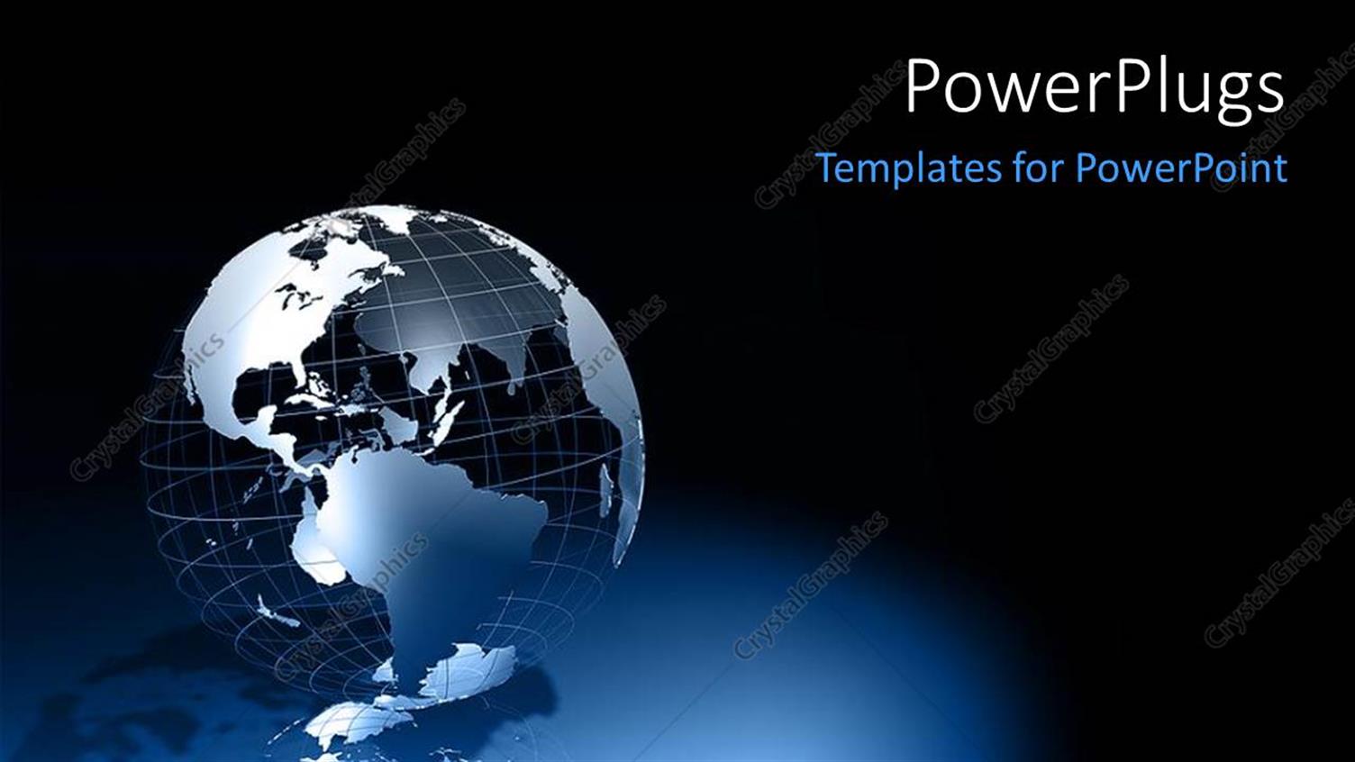 Featuring a Globe with Bluish Background and Place for Text