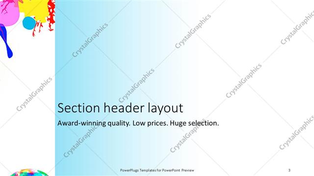 Section Header presentation slide layout