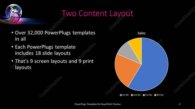 Two Content presentation slide layout