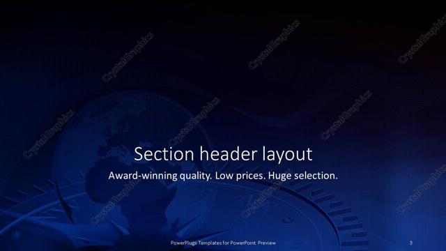 Section Header presentation slide layout