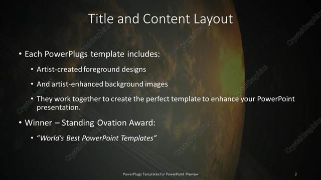 Title and Content presentation slide layout