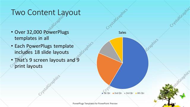 Two Content presentation slide layout