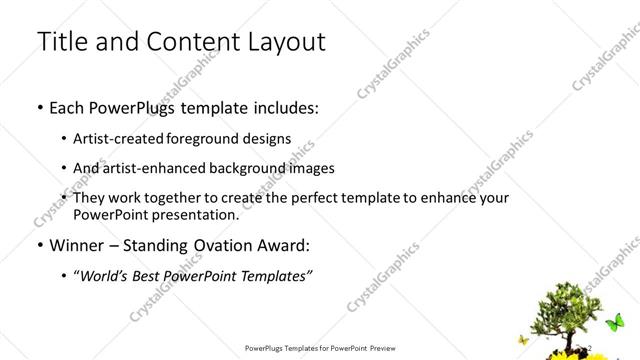 Title and Content presentation slide layout