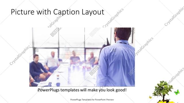 Picture with Caption presentation slide layout