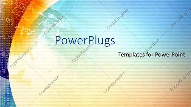  Presentation with binary blue - Globe fading in the background with digital binary codes on it and blue with orange background