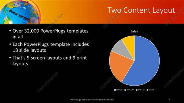 Two Content presentation slide layout