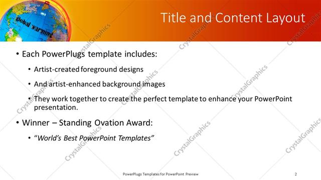 Title and Content presentation slide layout