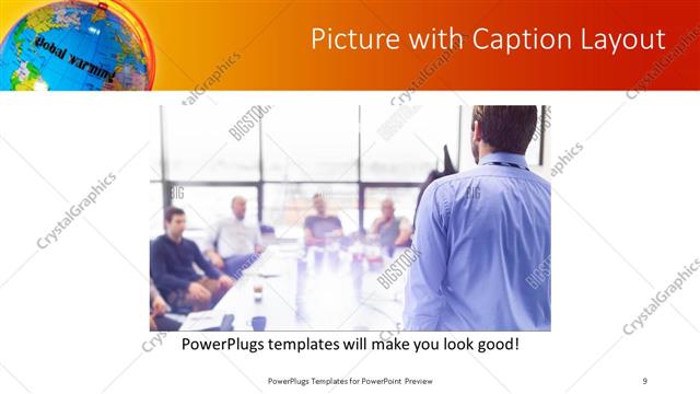 Picture with Caption presentation slide layout