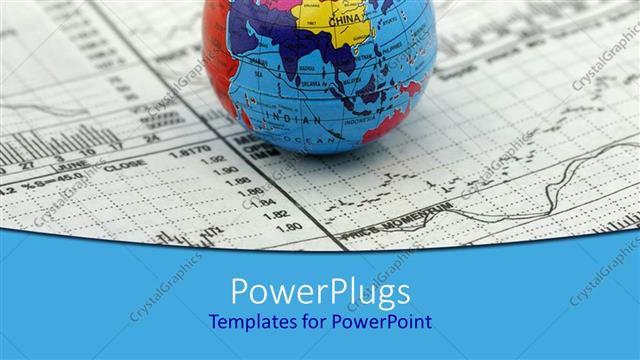  Presentation with financial market - A globe with a financial chart beneath it